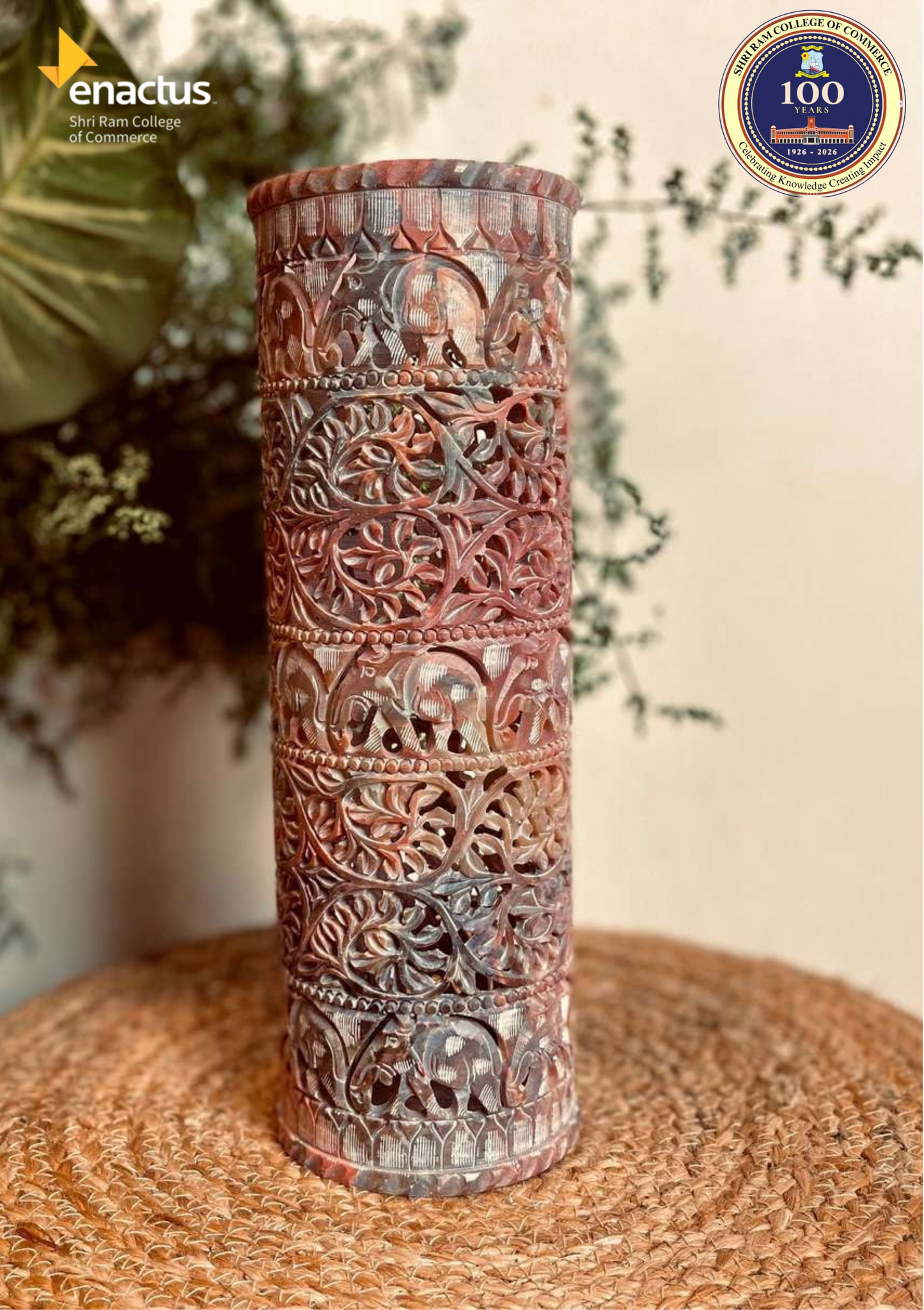 Cylindrical Flower Vase- Gaurahari Enactus SRCC